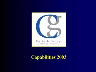 Capabilities 2003