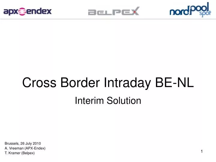 cross border intraday be nl