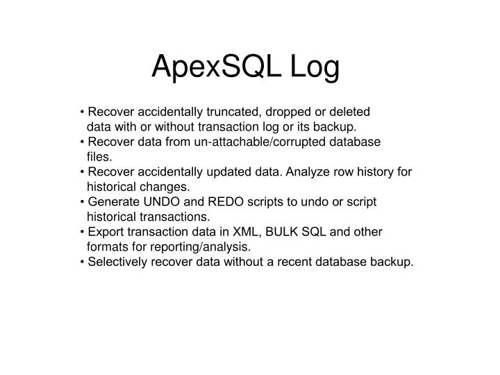 apexsql log