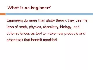 What is an Engineer?