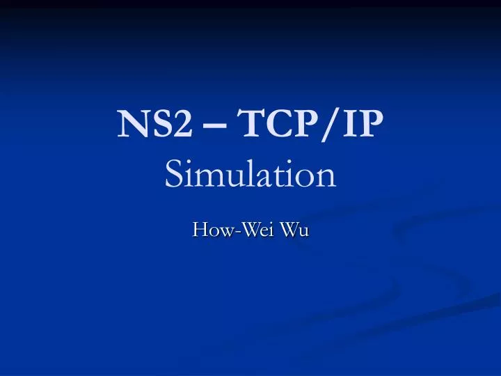 ns2 tcp ip simulation