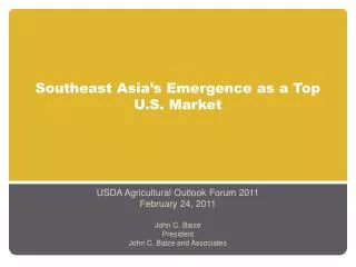 Southeast Asia’s Emergence as a Top U.S. Market