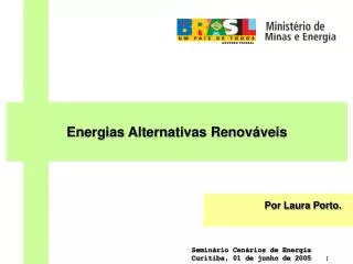 Energias Alternativas Renováveis