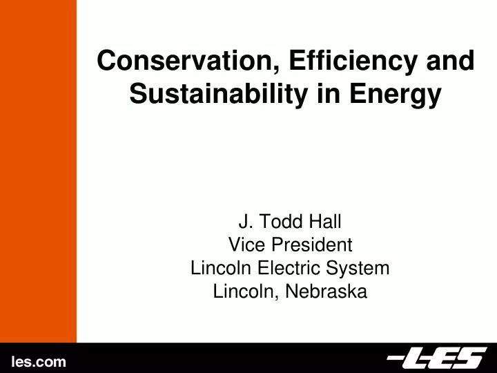 conservation efficiency and sustainability in energy