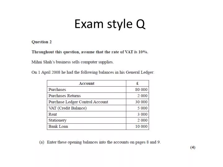 exam style q