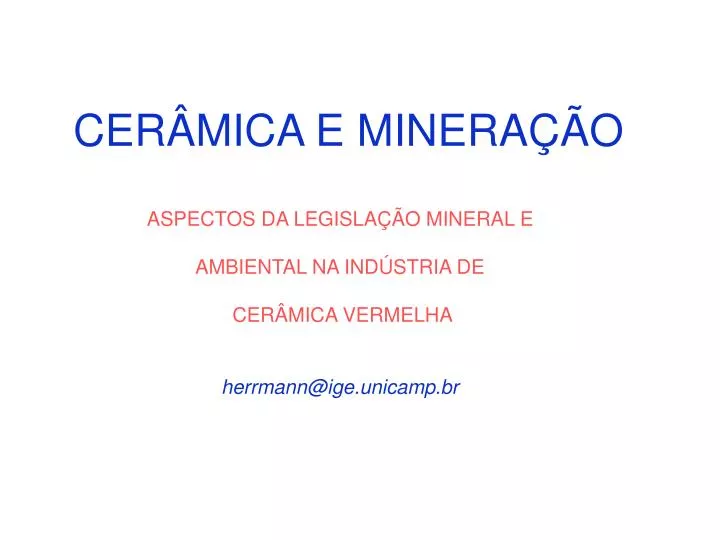 cer mica e minera o