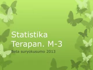 Statistika Terapan. M-3