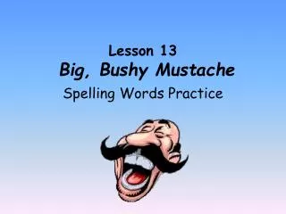 Lesson 13 Big, Bushy Mustache