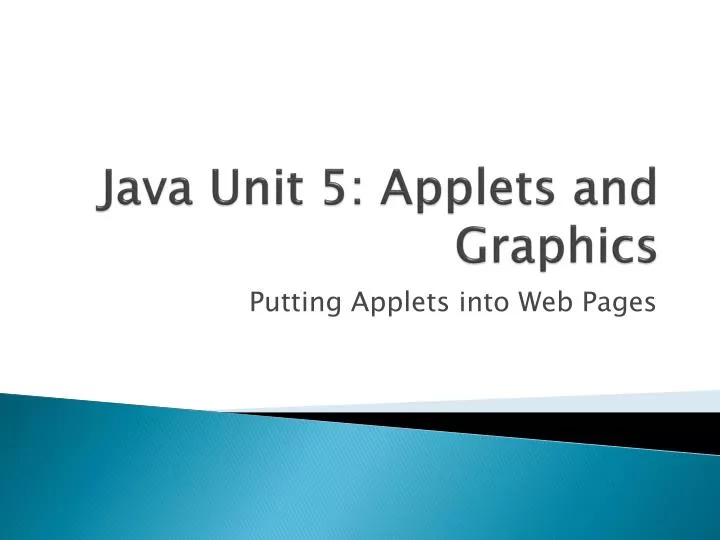 java unit 5 applets and graphics