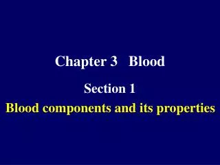 Chapter 3 Blood