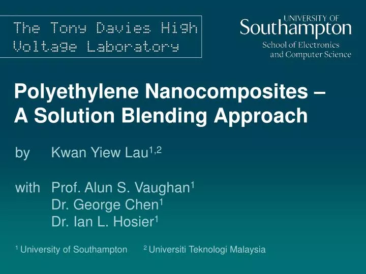 polyethylene nanocomposites a solution blending approach