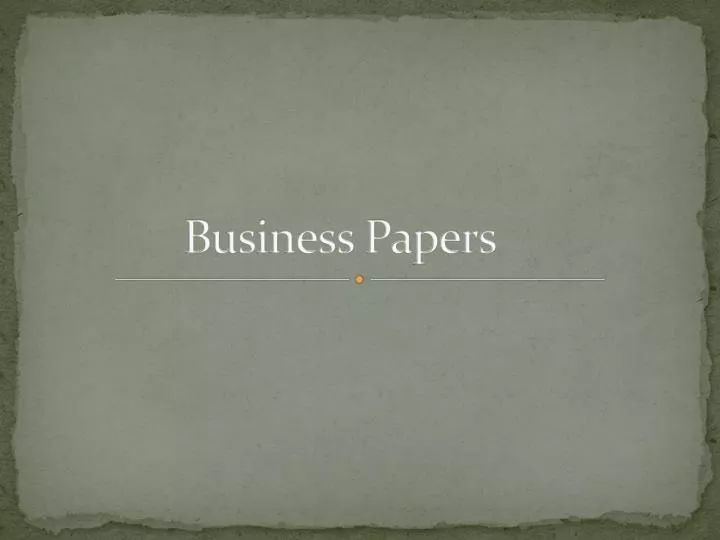 business papers