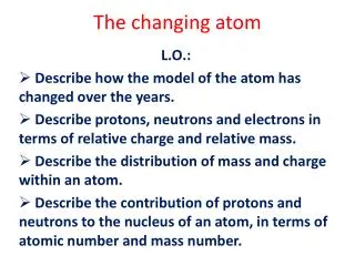 The changing atom