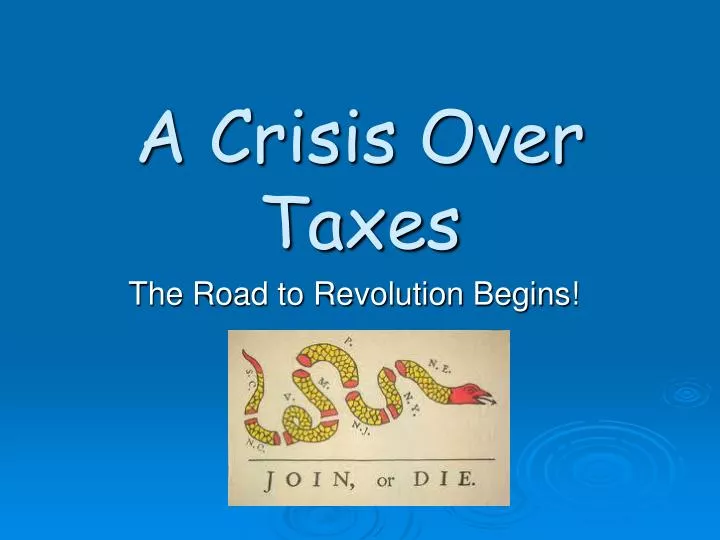 a crisis over taxes