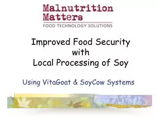 Using VitaGoat &amp; SoyCow Systems