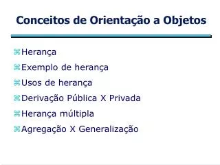 Conceitos de Orientação a Objetos