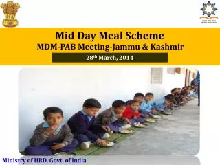 Mid Day Meal Scheme MDM-PAB Meeting-Jammu &amp; Kashmir