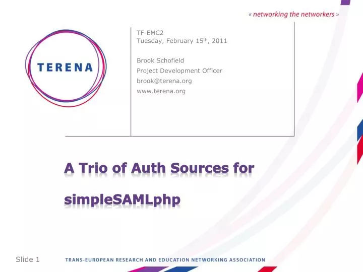 a trio of auth sources for simplesamlphp