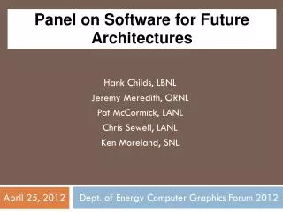 Panel on Next-Generation Codes/Portability