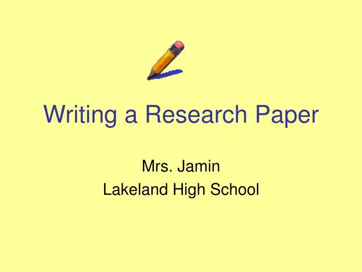 writing a research paper