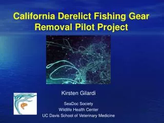 California Derelict Fishing Gear Removal Pilot Project