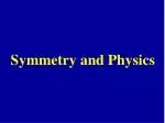 Symmetry and Physics