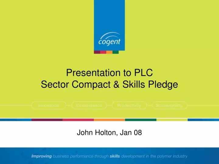 presentation to plc sector compact skills pledge