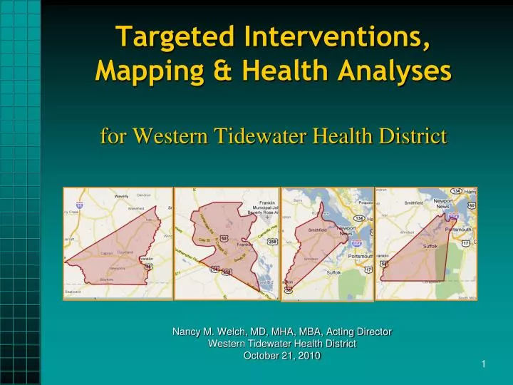 targeted interventions mapping health analyses for western tidewater health district