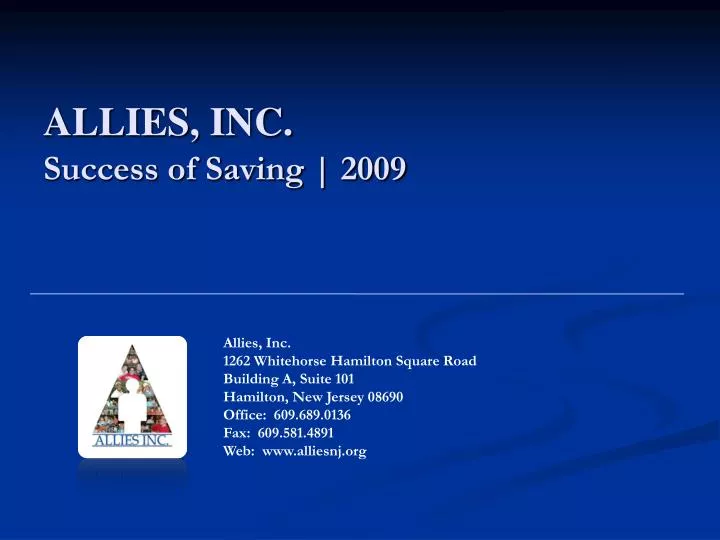allies inc success of saving 2009