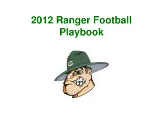2012 Ranger Football Playbook