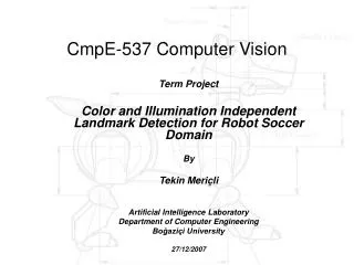 CmpE-537 Computer Vision