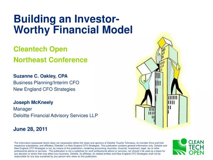 building an investor worthy financial model