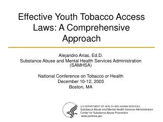 Effective Youth Tobacco Access Laws: A Comprehensive Approach