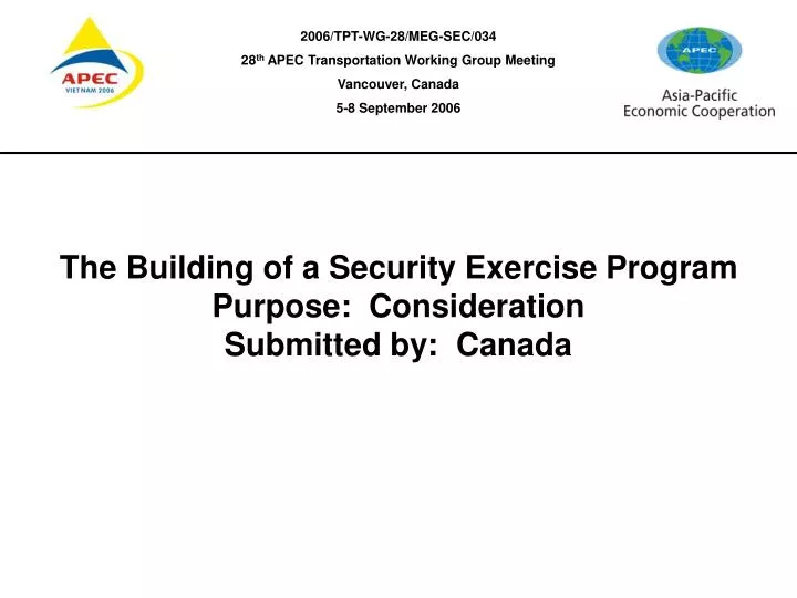 the building of a security exercise program