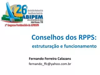 Conselhos dos RPPS: estruturação e funcionamento