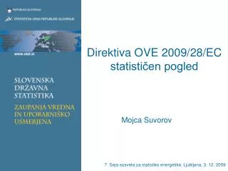 Direktiva OVE 2009/28/EC statističen pogled