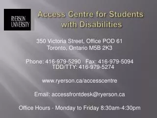 Access Centre for Students with Disabilities
