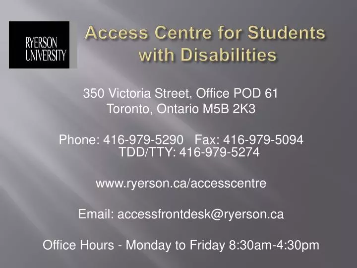 access centre for students with disabilities