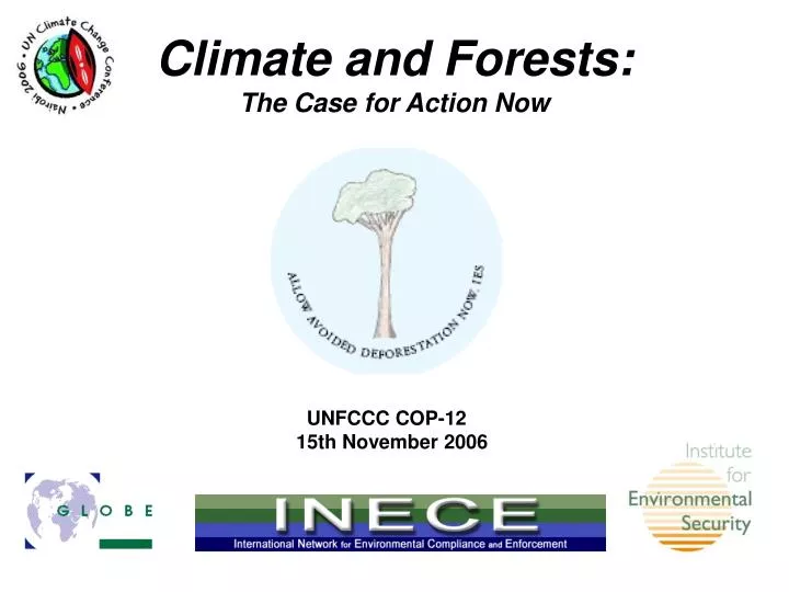 climate and forests the case for action now