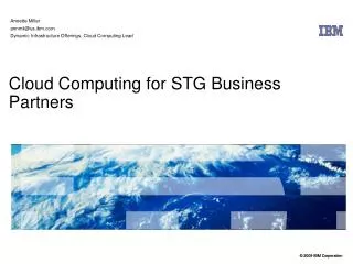 Cloud Computing for STG Business Partners