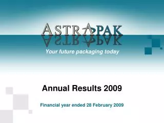 Annual Results 2009