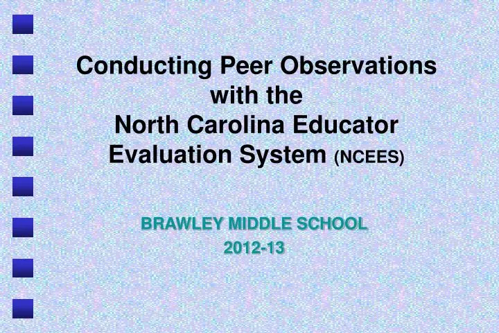 conducting peer observations with the north carolina educator evaluation system ncees