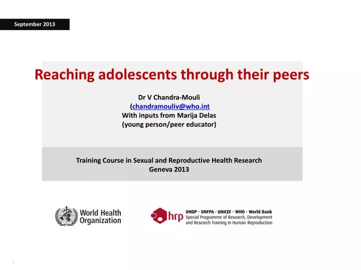 reaching adolescents through their peers