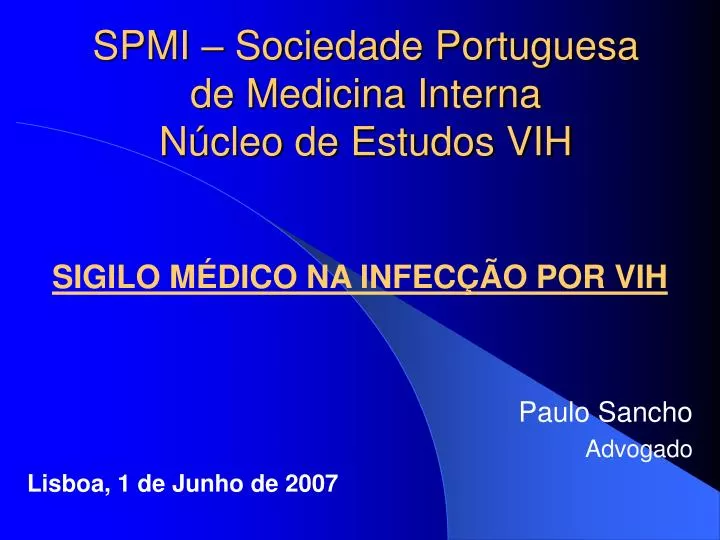 spmi sociedade portuguesa de medicina interna n cleo de estudos vih