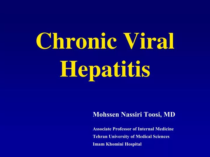 chronic viral hepatitis