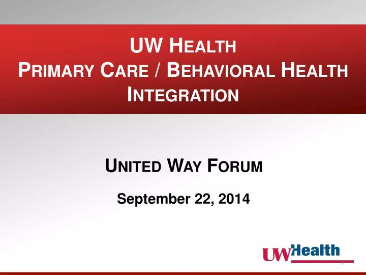 uw health primary care behavioral health integration