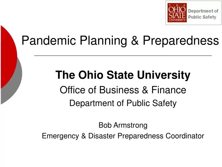 pandemic planning preparedness