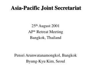 Asia-Pacific Joint Secretariat
