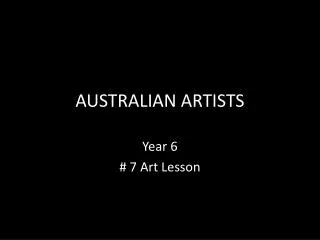 AUSTRALIAN ARTISTS