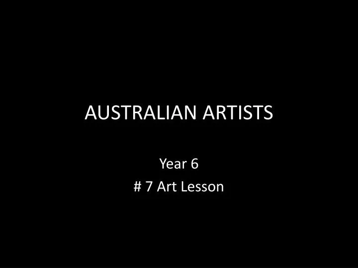 australian artists